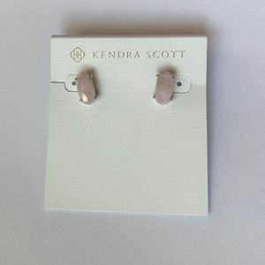 Kendra Scott Betty Studs in Silver Rose Quartz